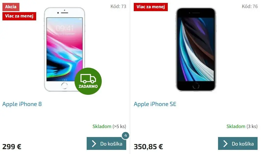 Doplnok - Počet kusov v košíku